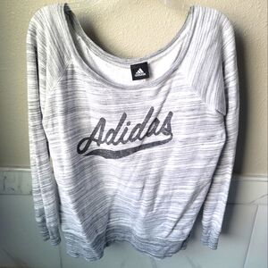 Adidas Off Shoulder Sweatshirt Size L